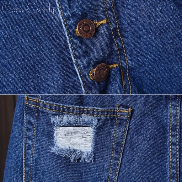 🆕High Waist Jean Denim Shorts - Picture 4 of 7